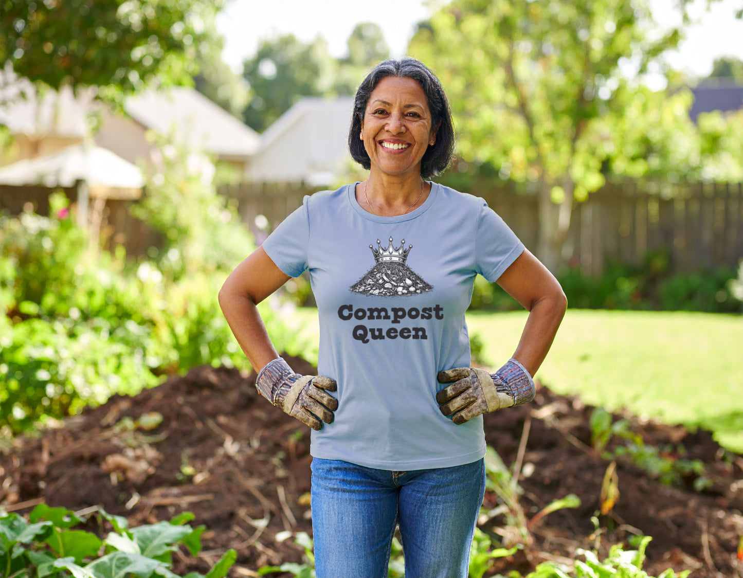 Compost Queen Crewneck T Shirt